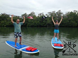 Stand up Paddle Boarders on a guided tour in Gasparilla Island FL