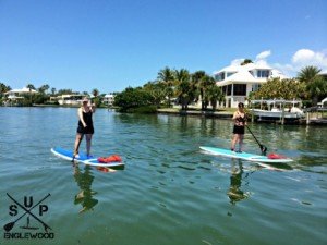 Sunny day Stand up paddling on Gasparilla Island Boca Grande FL